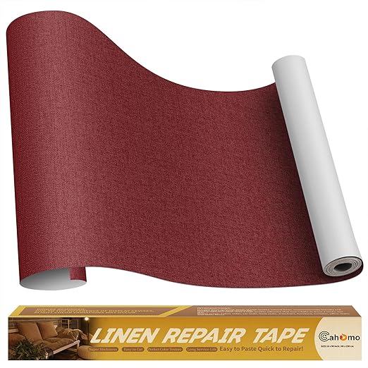 Linen Repair Tape 16x90 inch, Self Adhesive Fabric Patches, Linen Patch Tape Kit by Cahomo