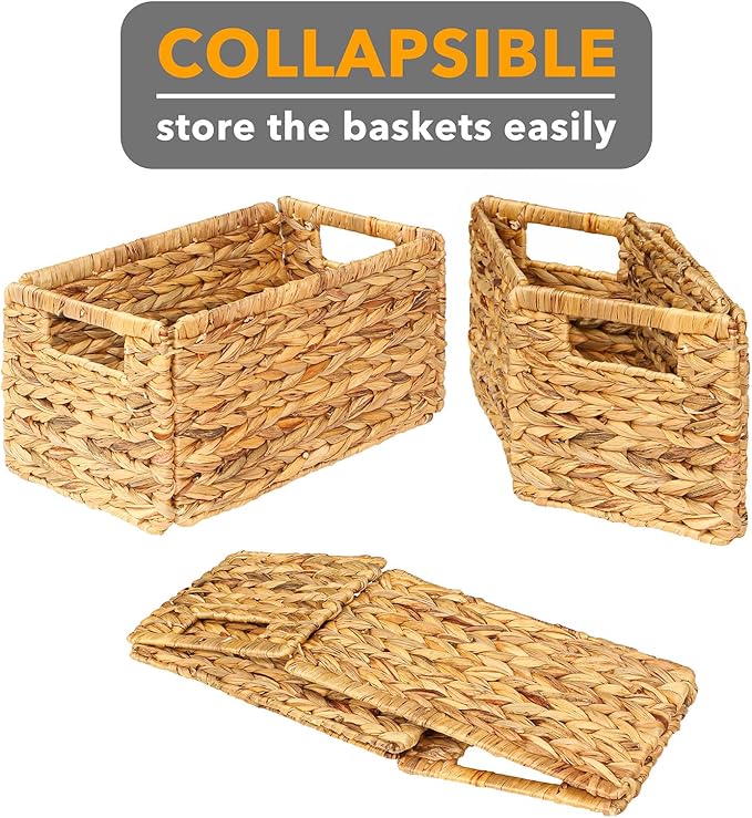 SpaceAid 8 Pack Wicker Basket, Storage Baskets - Image 7