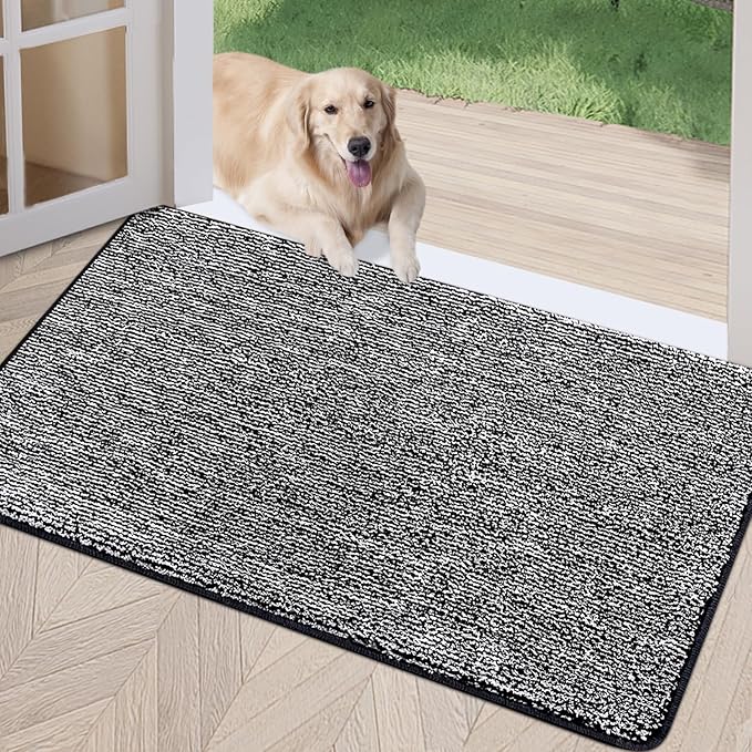 REFETONE Indoor Doormat, Front Door Mat 32"x40" Absorbent Rubber Backing Non by Refetone
