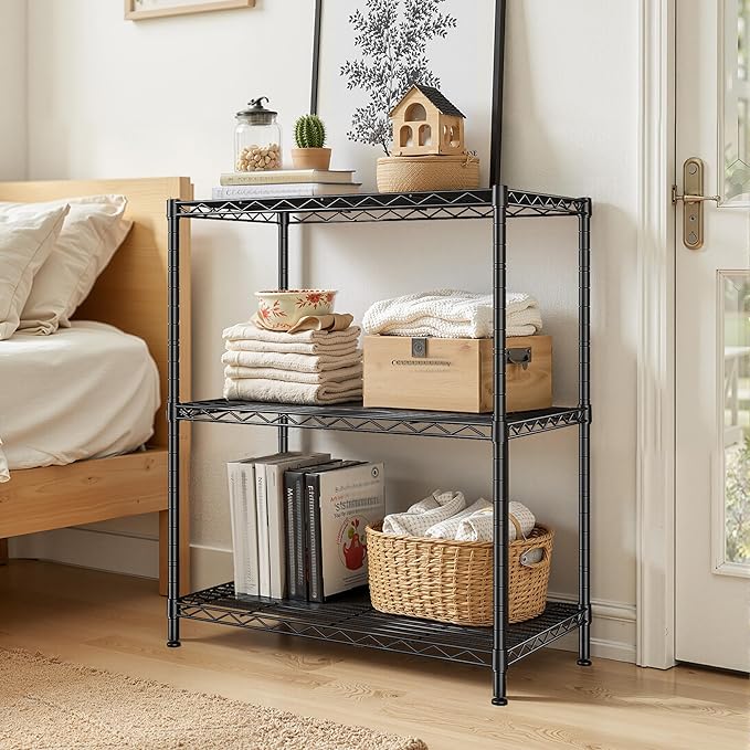 Storage Shelves Adjustable Wire Shelving Metal Wire Rack Shelving Unit Storage - Image 2