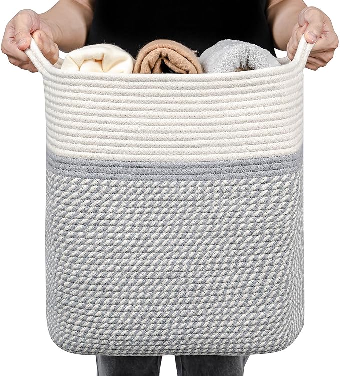 Medium and Large Woven Basket//With Handle, Used by Laughbird