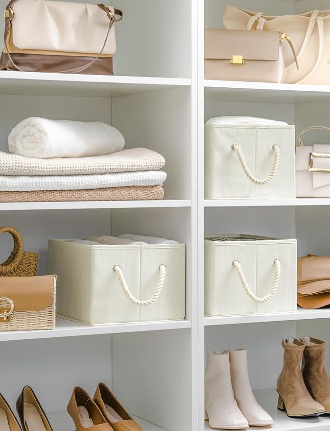 StorageWorks Storage Baskets for Shelves, Foldable Fabric Closet Storage Bins - Image 4