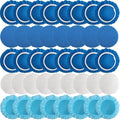 40 Piece Car Polisher Pad Set, Mix Pack of 24 Microfiber, 8 Non Woven, 8 Woolen by Tivcck