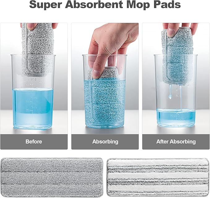 JOYMOOP Flat Mop Pads, Microfiber Mop Cleaning Pads, Washable Pads, Pads - Image 7