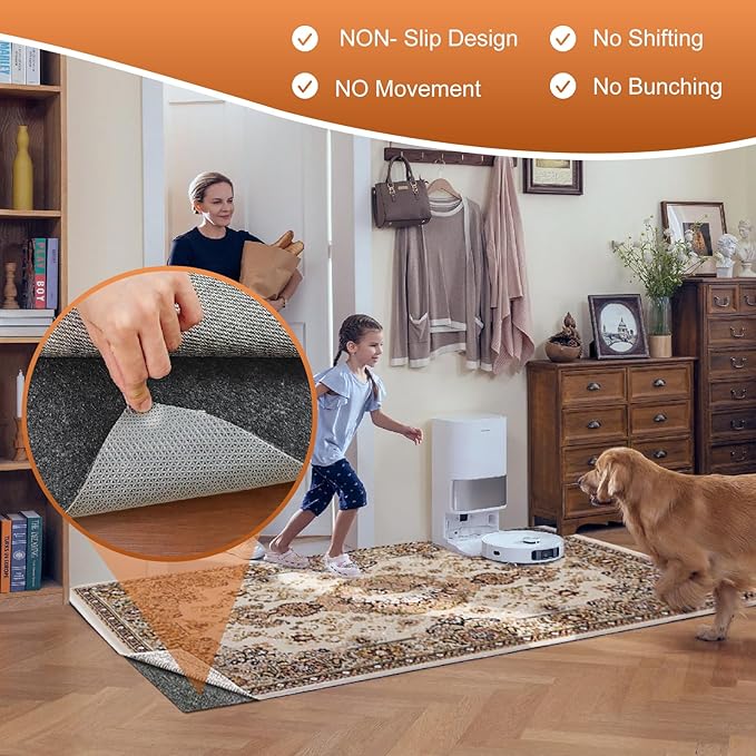Felt Rug Pad, 5 x 7 Ft Rubber Non-Slip Rug Pad Gripper, Keep Rugs Secure and in - Image 6