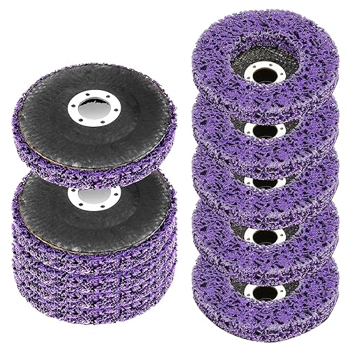 WICHEMI 10 Pack 4'' x 5/8'' Strip Discs Rust Remover Paint Stripping Wheel by WICHEMI