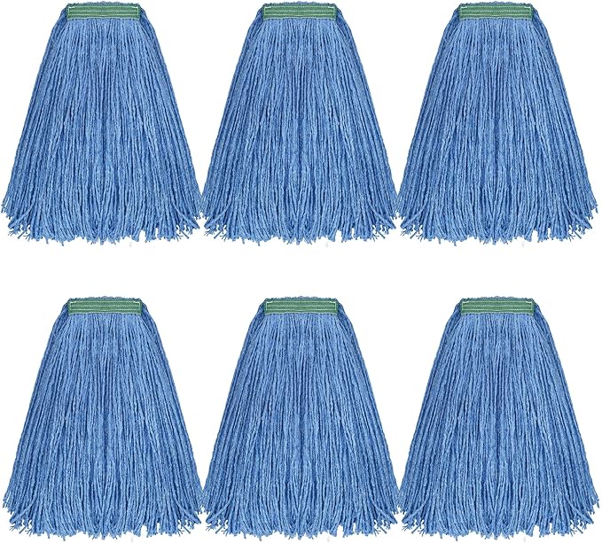 Matthew Cleaning 20oz 6Pack Cotton Floor Mop, Cotton Looped-Open String Heavy by MATTHEWCLEANINGPRODUCTS