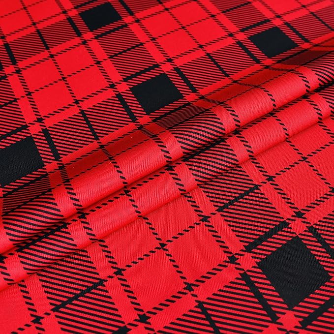 Classic Gingham Buffalo Xmas Tablecloth Fabric - Image 7