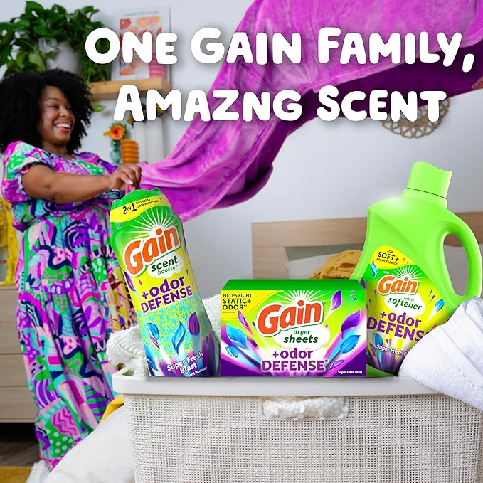 Gain Odor Defense In-wash Scent Booster, Super Fresh Blast scent, 21.1 OZ - Image 10