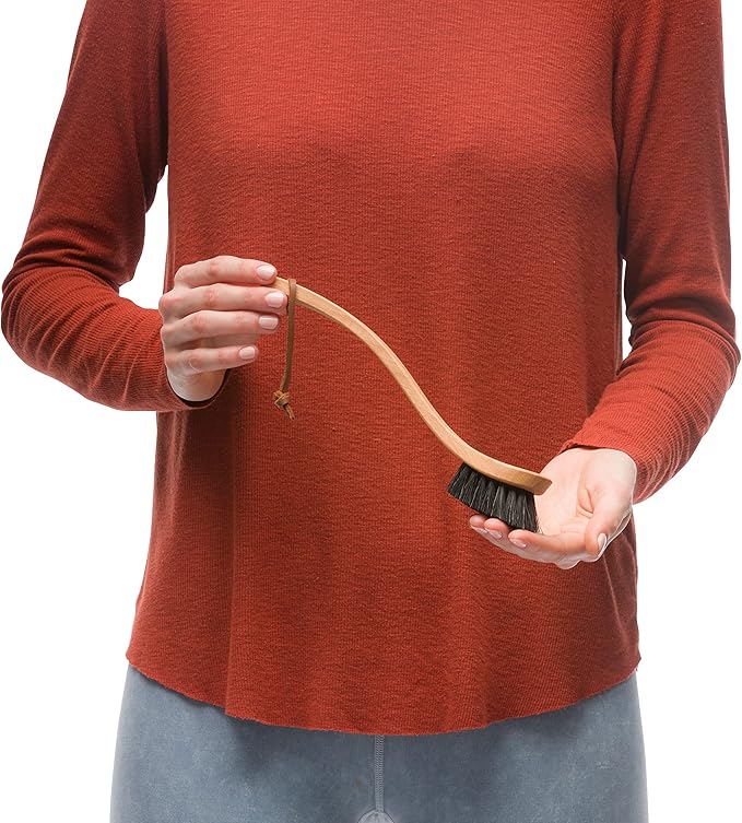 Redecker Curved Dish Brush, Soft Horsehair Bristles, Ergonomic Design - Image 4