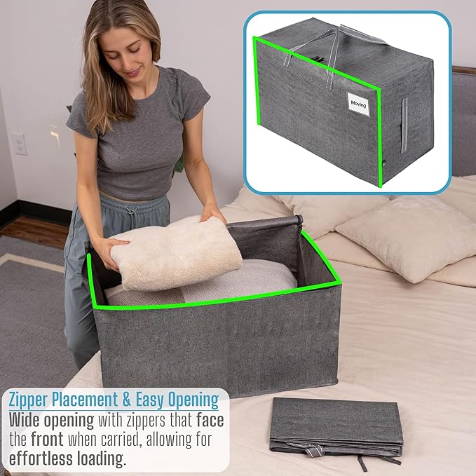 VENO 10 Pack Moving and Storage Bags, Heavy Duty, Alternative to Moving Boxes - Image 2
