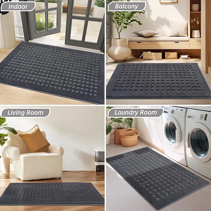BEQHAUSE Waffle Door Mats Indoor 36"x60", Dog Mat - Image 8