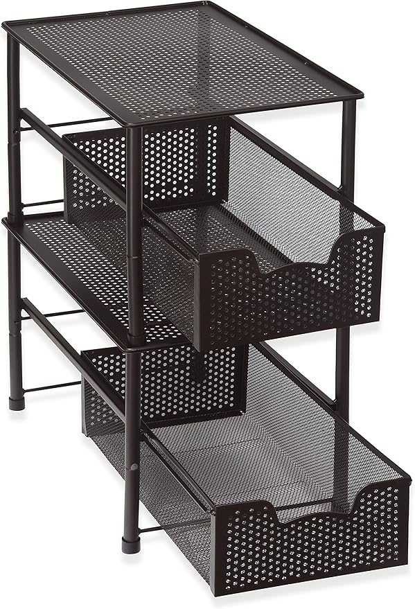 Simple Houseware Stackable Under Sink Cabinet Sliding Basket Organizer Drawer - Image 4