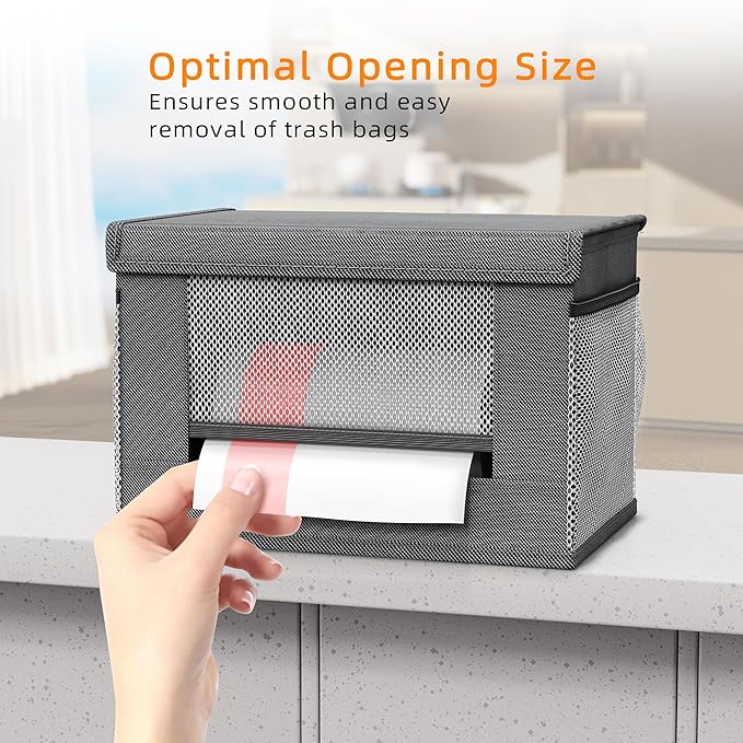 2 Pack Trash Bag Holder Dispenser, Oxford Cloth Garbage Bag Storage Organizer - Image 3