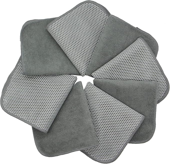 Microfiber Dish Cloths Fast Drying Kitchen Cleaning Cloth Dish Rags Dust Cloths - Image 3