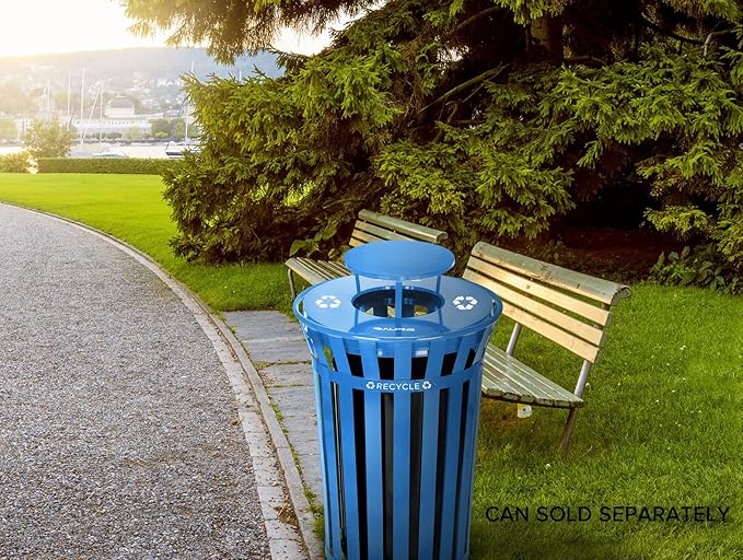 Alpine Outdoor Metal Waste Receptacle Rain Bonnet Lid - Image 8