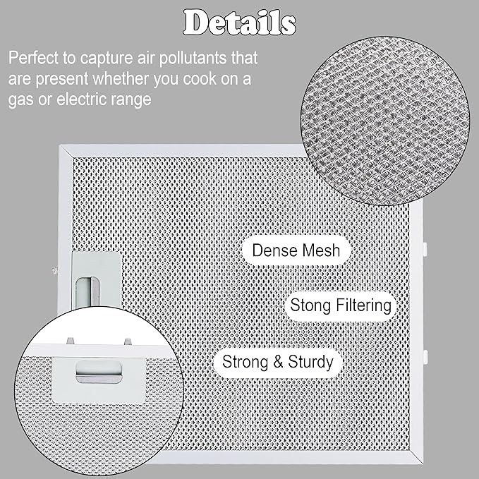  W10169961A Aluminum Range Hood Filters Replacement 3 Pack 10.5 x - Image 4
