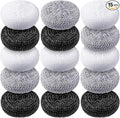 Blulu Plastic Dish Scrubbers for Dishes Pot Round Nylon Pad, Mesh Scouring Non by Blulu