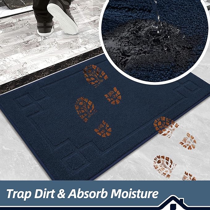 BEQHAUSE Door Mat 32" x 48", Non-Slip Door Mats Indoor Entryway Rugs Washable - Image 4