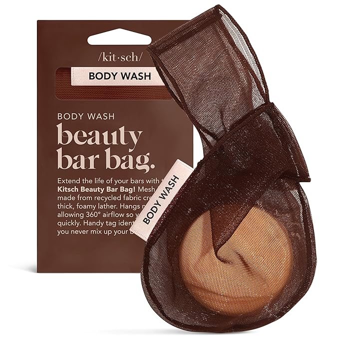 Kitsch Bar Soap Saver Bag – Patented Mesh Bag Soap Holder by Kitsch