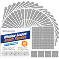 KING MOUNTAIN 20 Sheets Black Window Screen Repair Patches, 4×4 in Window by ForABetterHomeLife