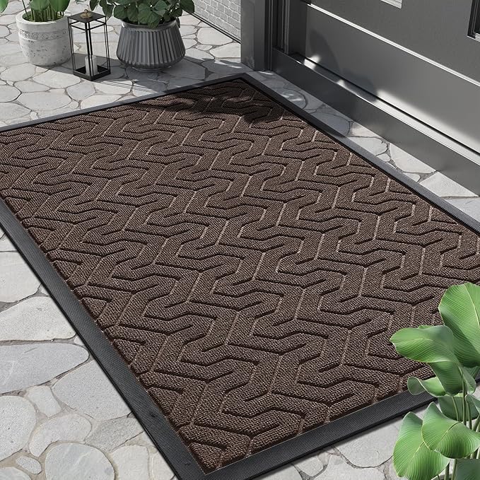 Yimobra Front Door Mat Outside Entrance 29.5x17, Waterproof Heavy Duty Outdoor by Yimobra