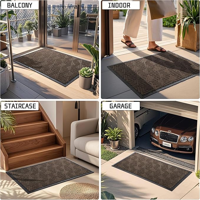 Yimobra Large Door Mat 47x32, All-Weather Waterproof Non-Slip Welcome Matt - Image 8