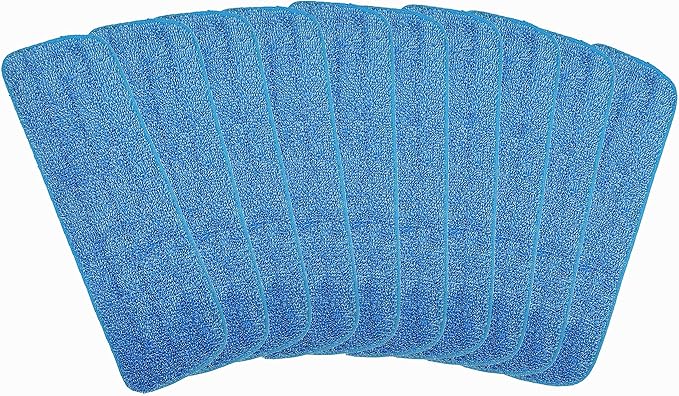 10 Pack Microfiber Spray Mop Replacement Heads by Xindejia