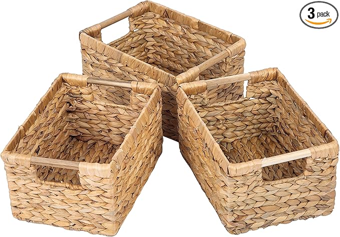 Natural Water Hyacinth storage basket by VATIMA