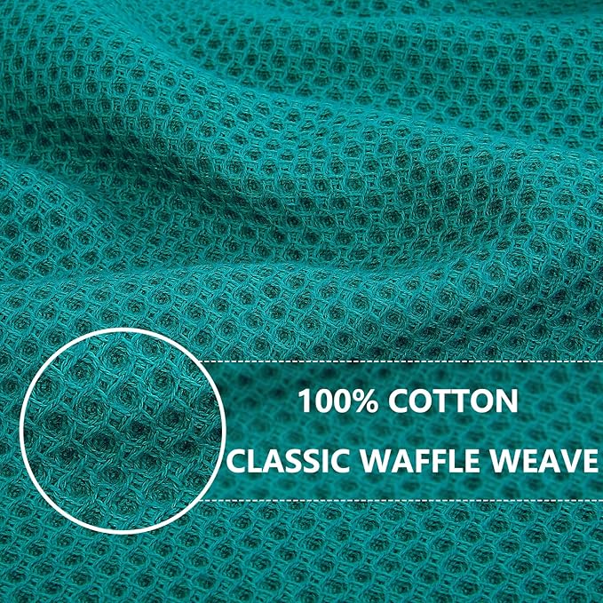 Homaxy 100% Cotton Waffle Weave Kitchen Dish Towels, Ultra Soft Absorbent Quick - Image 2