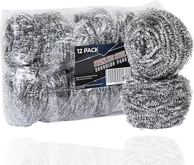 Brheez Stainless Steel Cleaner Scouring Pads by Brheez
