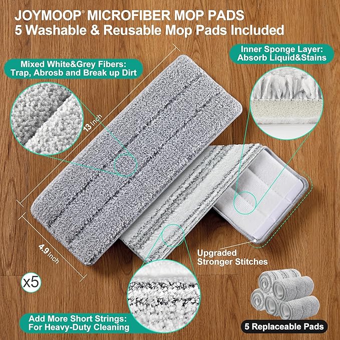 JOYMOOP Mop and Bucket with Wringer Set, Wet Dry Mop - Image 5