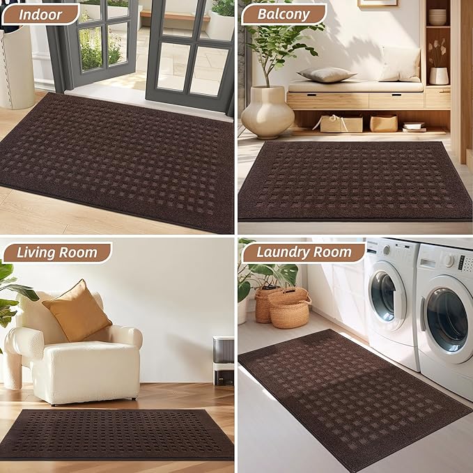 BEQHAUSE Waffle Door Mats Indoor 24"x36", Dog Mat - Image 8