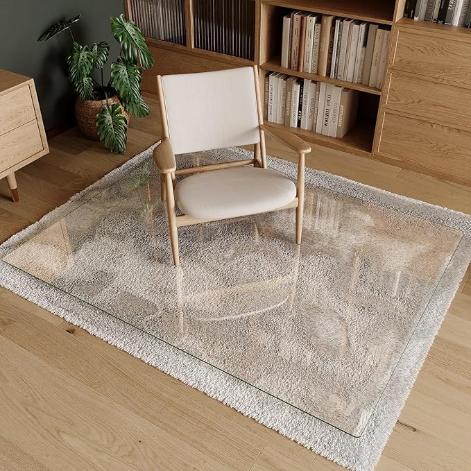 Koonmi Tempered Glass Chair Mat 60"x46" - Image 4