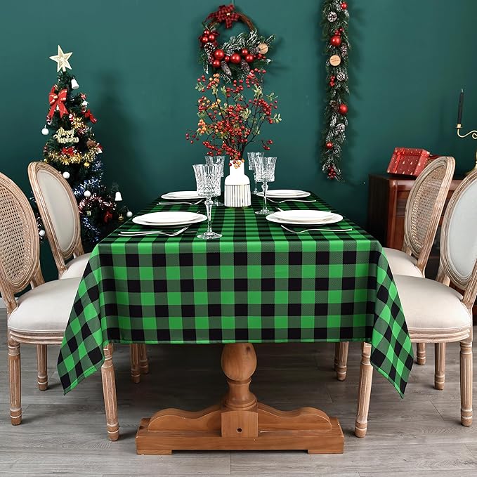Waterproof Gingham Festive Tablecloth Fabric - Image 3