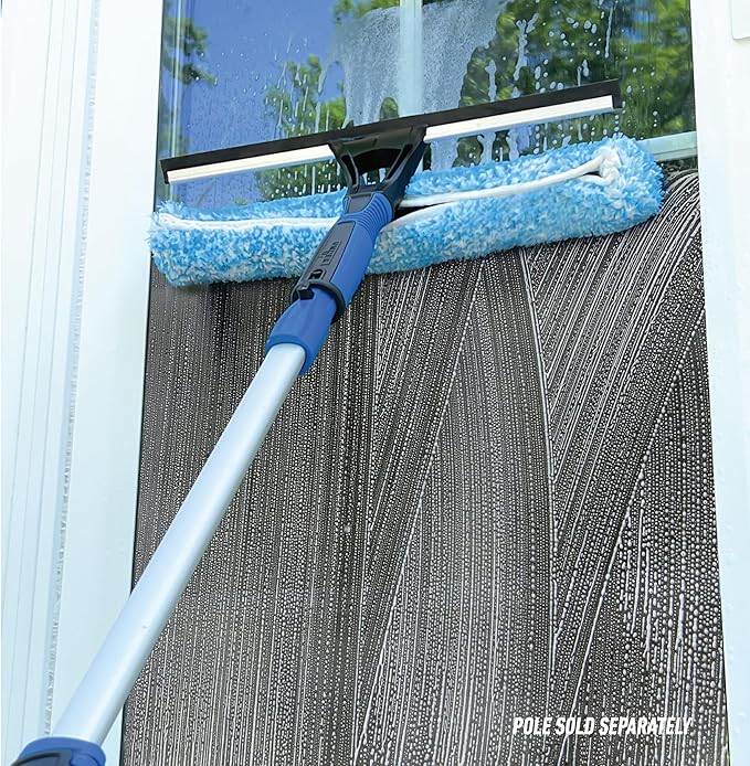 Unger Professional Connect and Clean 2-in-1 Squeegee and Scrubber, 14” Window - Image 2