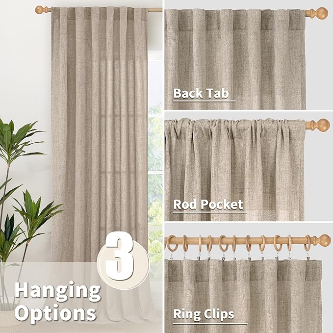 YoungsTex Linen Curtains 84 Inches Long - Image 6