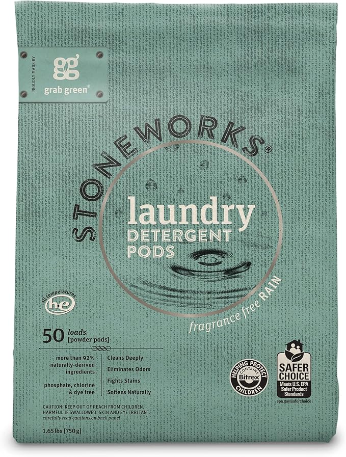 Grab Green Stoneworks Laundry Detergent Pods and Dryer Sheet Bundle, Fragrance - Image 2