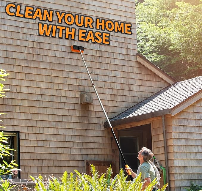 30 Foot High Reach Telescoping Duster Kit and Vinyl Siding Brushes - Image 5