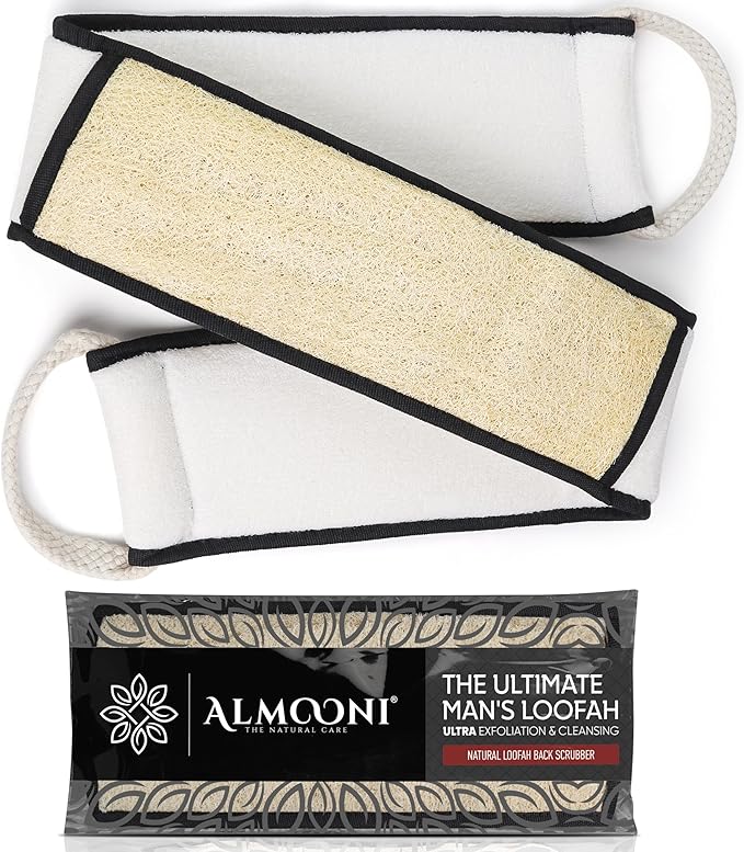 Sturdy Natural Loofah Back Scrubber by Almooni