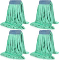 Lallisa 4 Pcs Commercial Mop Head Replacement Tube Microfiber Industrial Looped by Lallisa