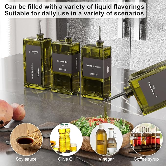 Olive Oil Dispenser for Kitchen, 16.9 oz/ 500 ml Olive Oil Dispenser Bottle - Image 2