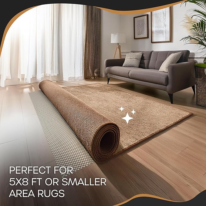Nevlers 5'x8' White Anti Skid Rug Gripper - Image 9