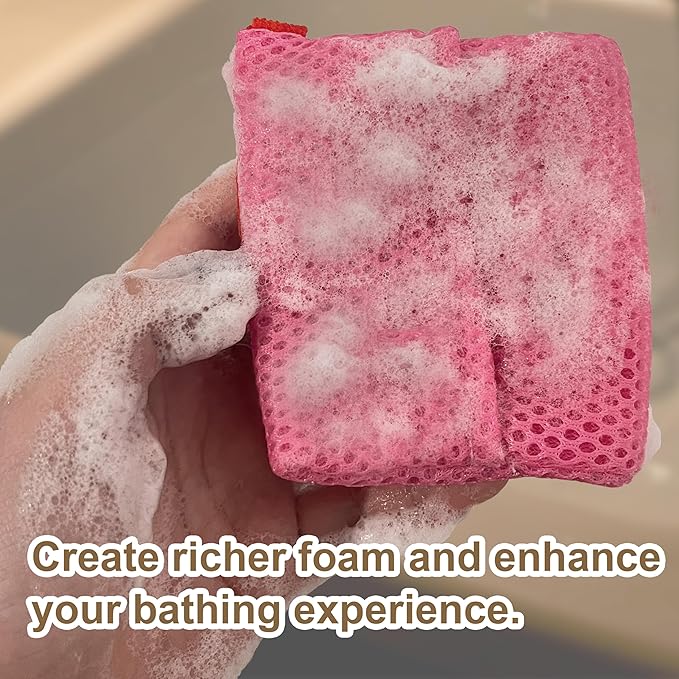 2 Pack Soap Bag Different Roughness Deep and Gentle, Bar Soap Pouch Saver Pocket - Image 5