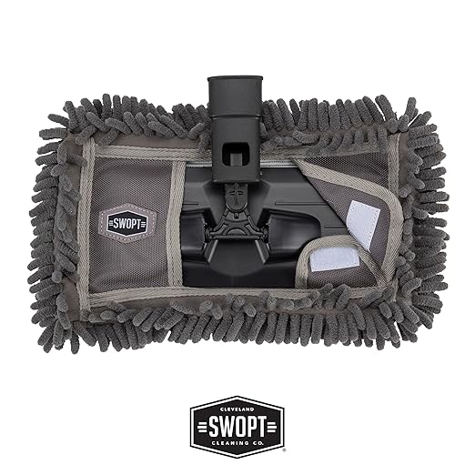 SWOPT 12” Microfiber Dust Mop Head w/Refill — Cleaning Head Interchangeable - Image 2