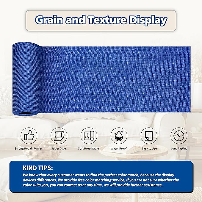 KING MOUNTAIN Linen Repair Patches, Self-Adhesive Fabric Patches, 4 X 63 inch - Image 2