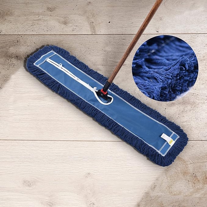MATTHEW CLEANING 24'' Industrial Strength Cotton Dust Mop Refill Washable - Image 6