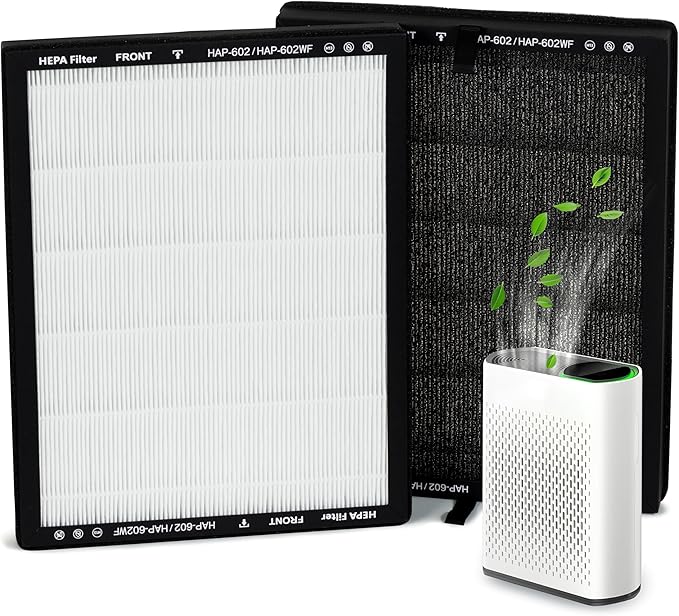 2 Pack HAP602 Replacement Filters Compatible by Granatan