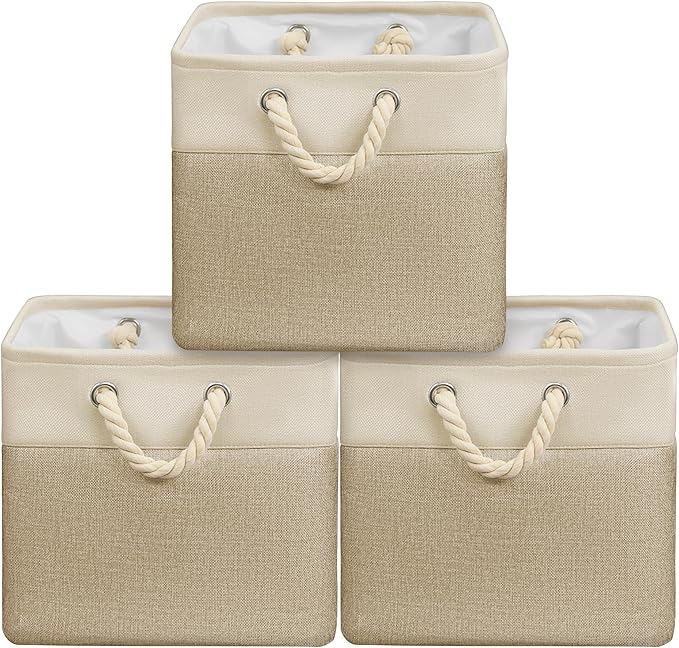 SIMPLE HOUSEWARE Fabric Storage Cubes, 3 Pack - Image 8