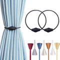 2 PCS Magnetic Curtain Tiebacks, European Style Convenient Drape Tie Backs by YUNTUOO